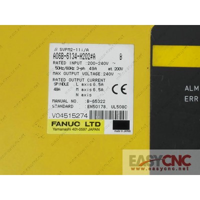 A06B-6134-H202#A Fanuc servo amplifier module SVPM 2-11i/A used
